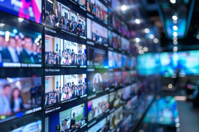 Image d'illustration. Ecrans medias tele