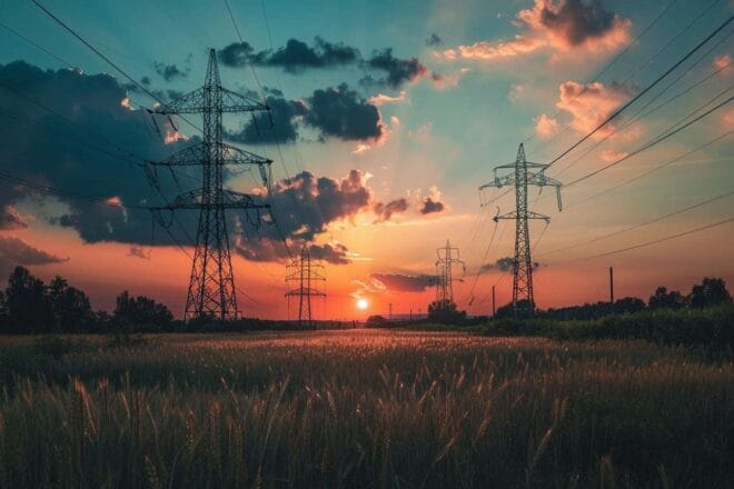 Image d'illustration. Ligne haute tension electricite