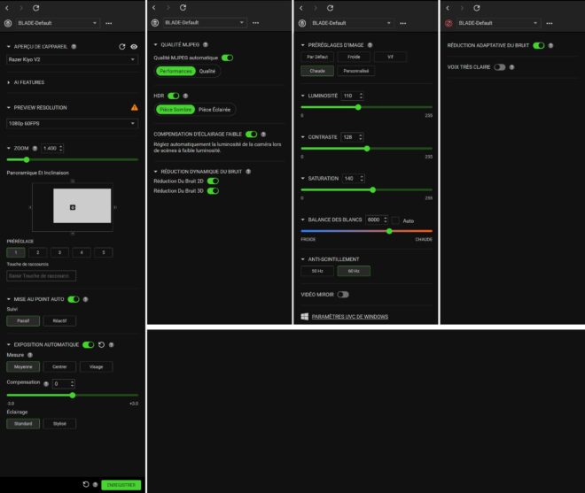 Options dans Razer Synapse