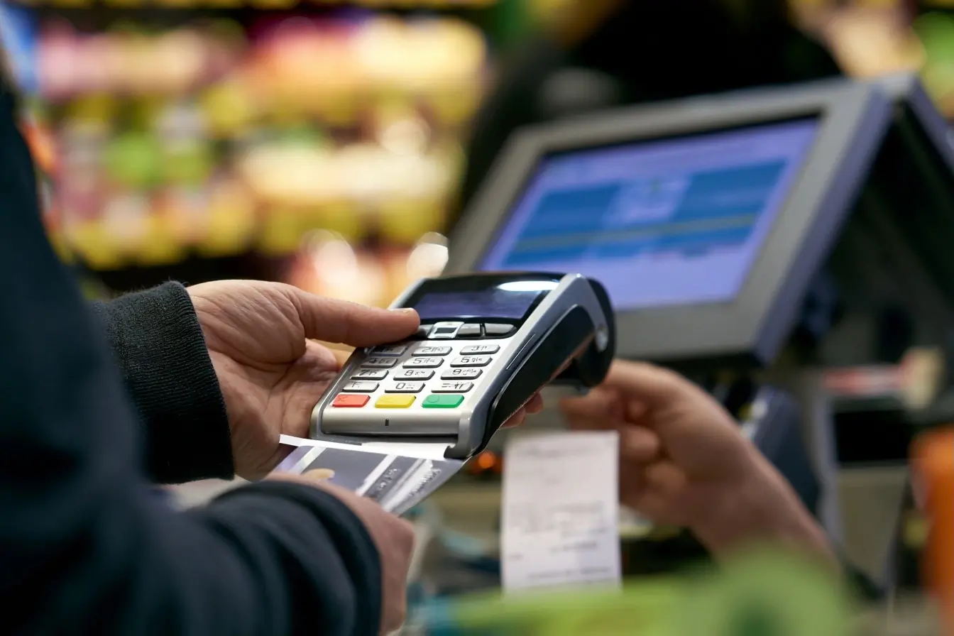 Cliente paie en plusieurs fois en caisse