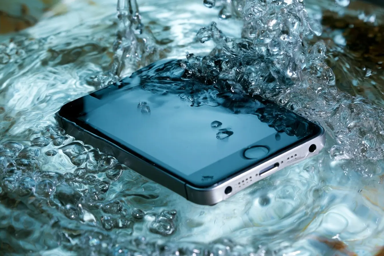 Smartphone dans l'eau