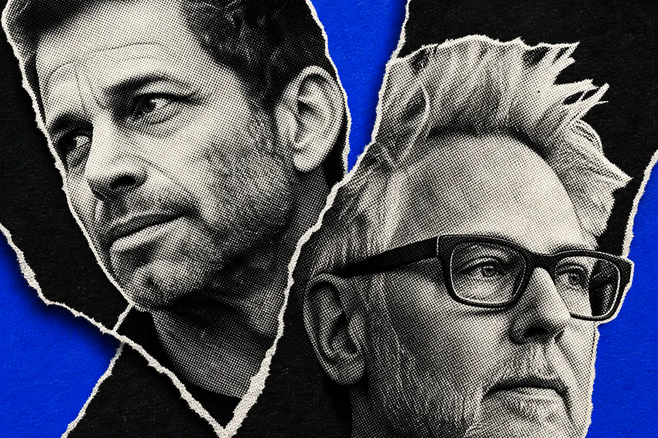 Visages de Snyder et Gunn en gros plan