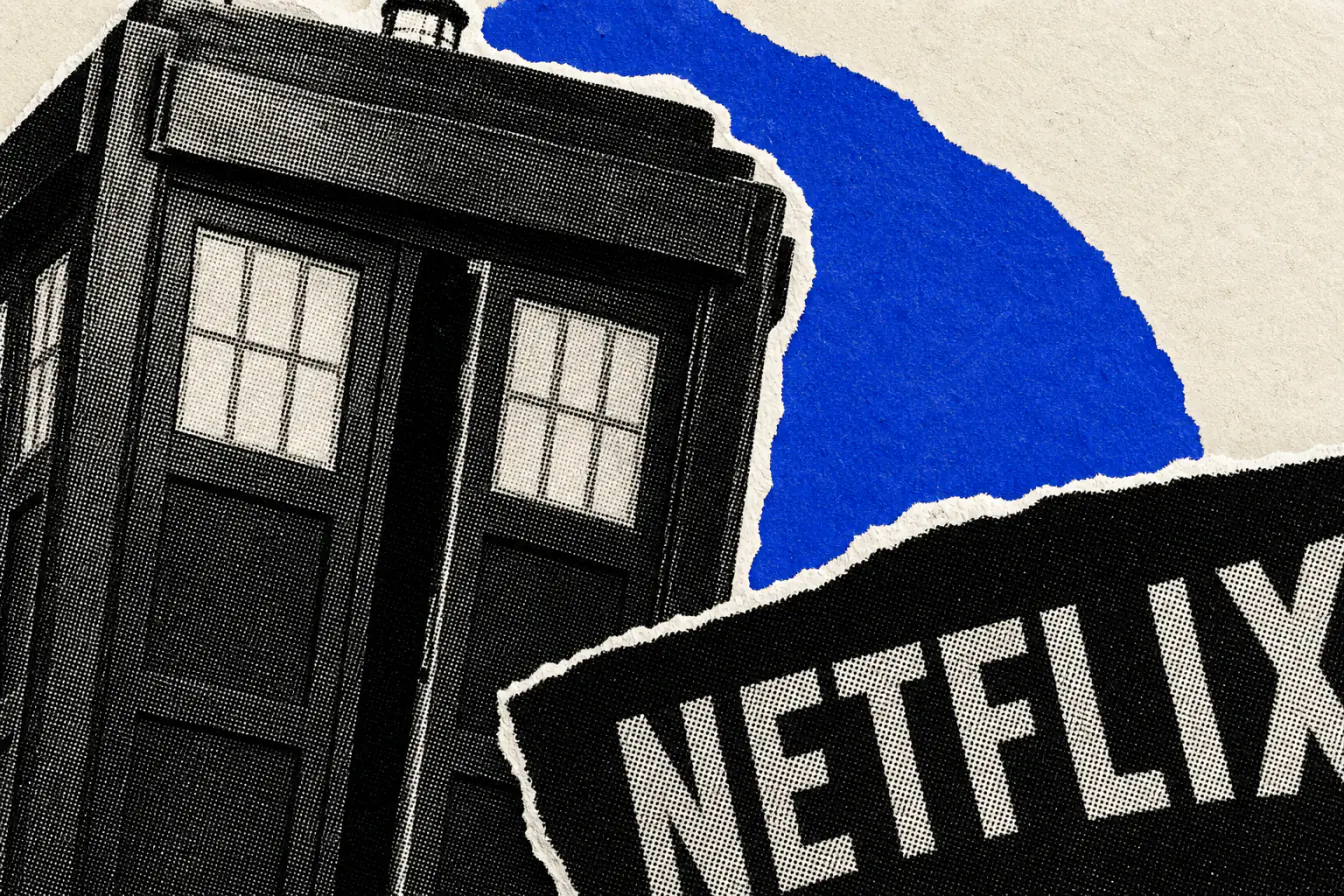TARDIS refermé autour du logo Netflix