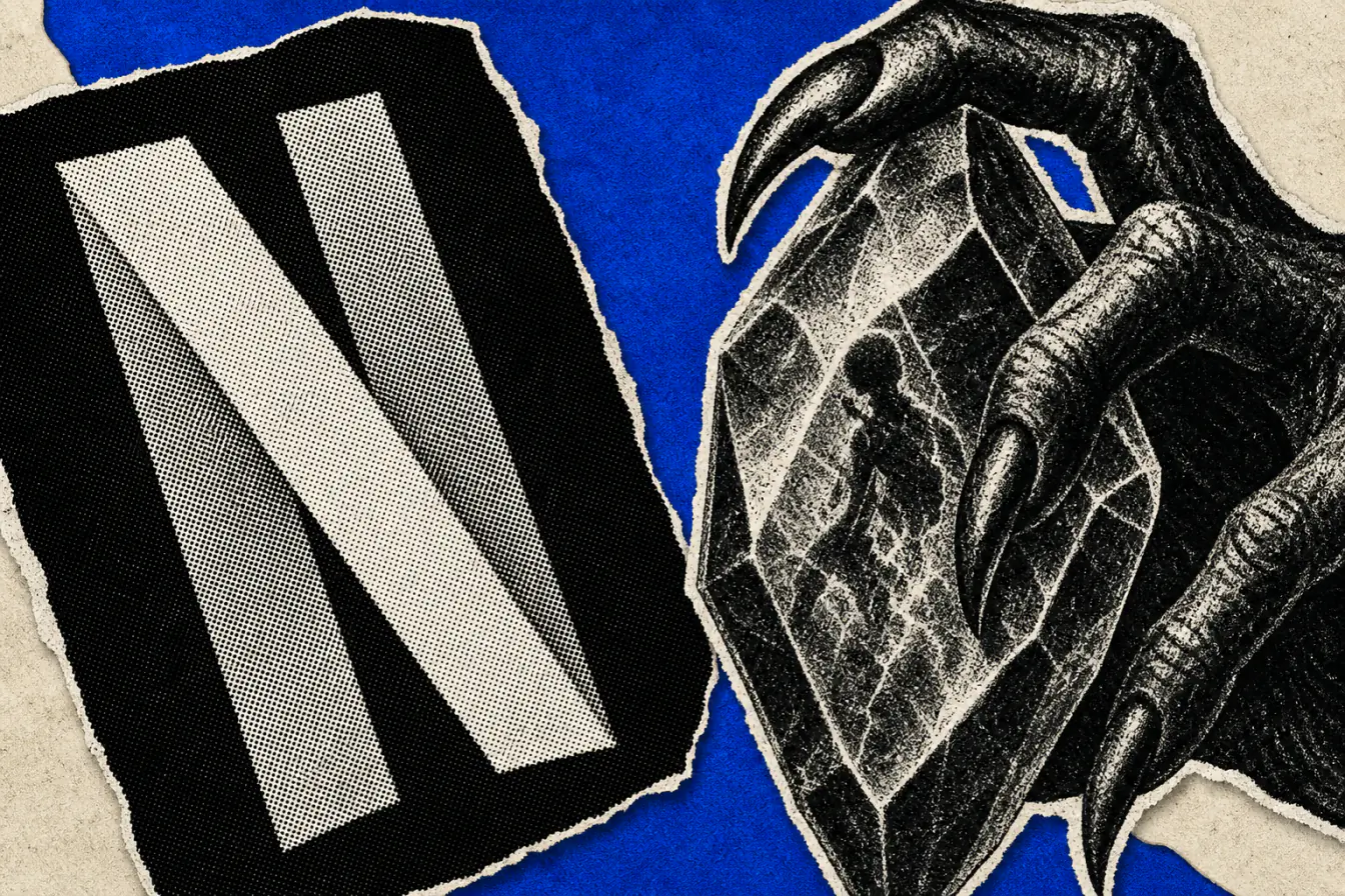 Logo Netflix face à une pierre de Diablo