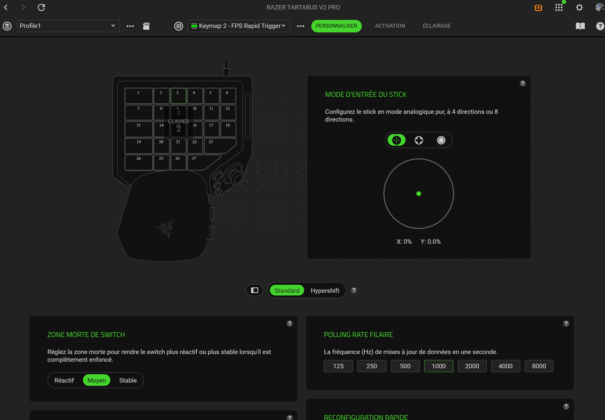 La configuration sur Synapse