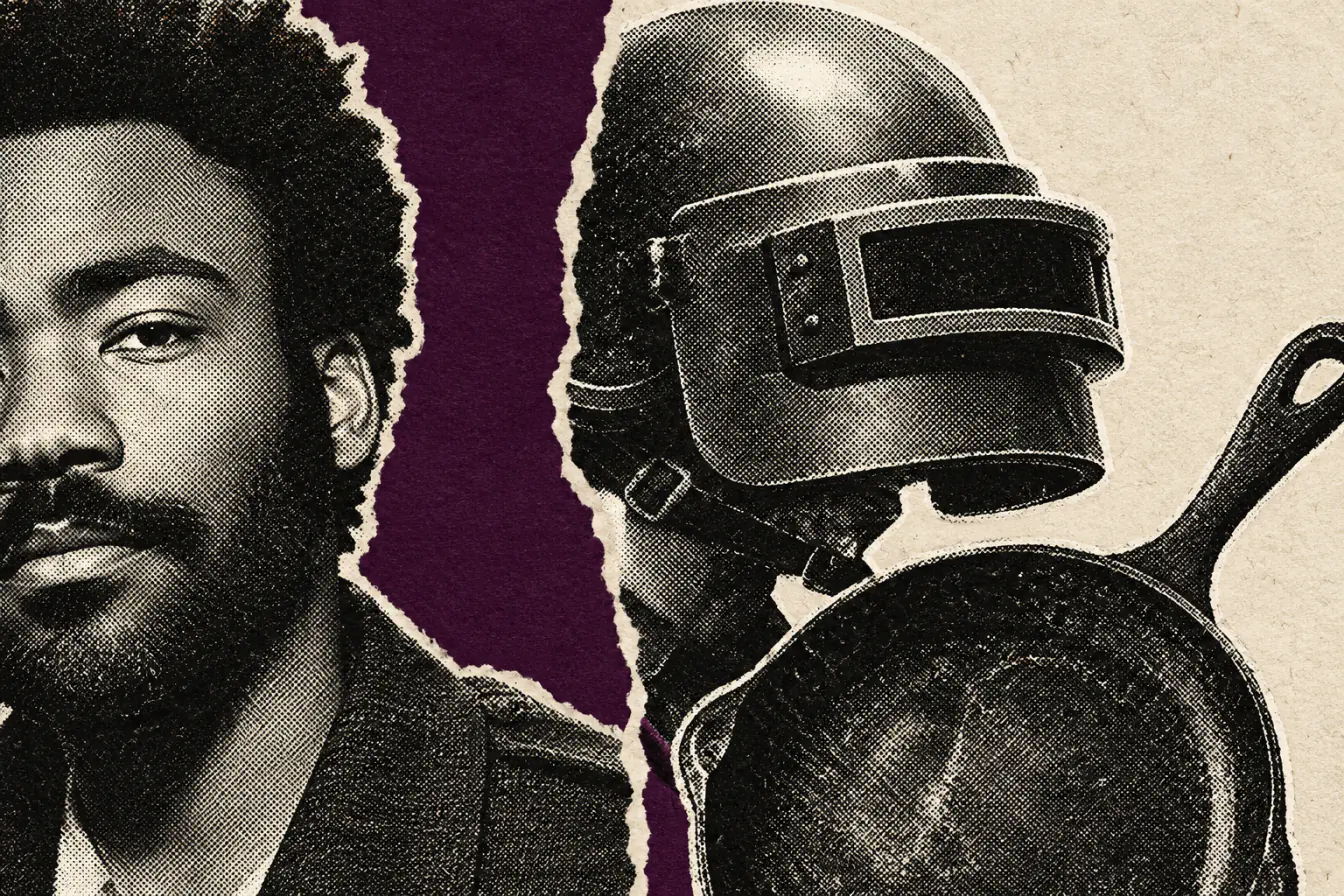 Donald Glover face au casque de PUBG