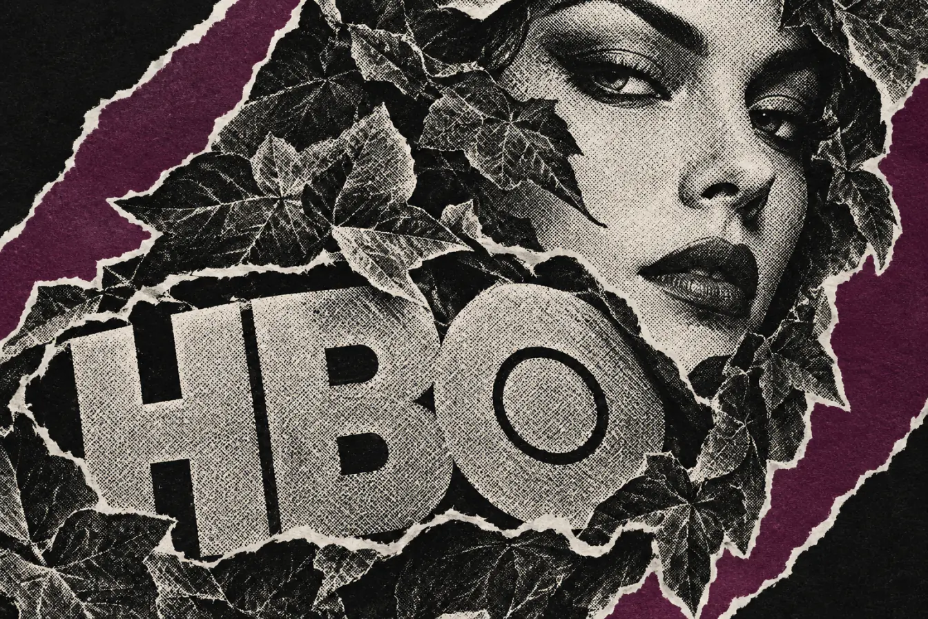 Visage de Poison Ivy serrant le logo HBO