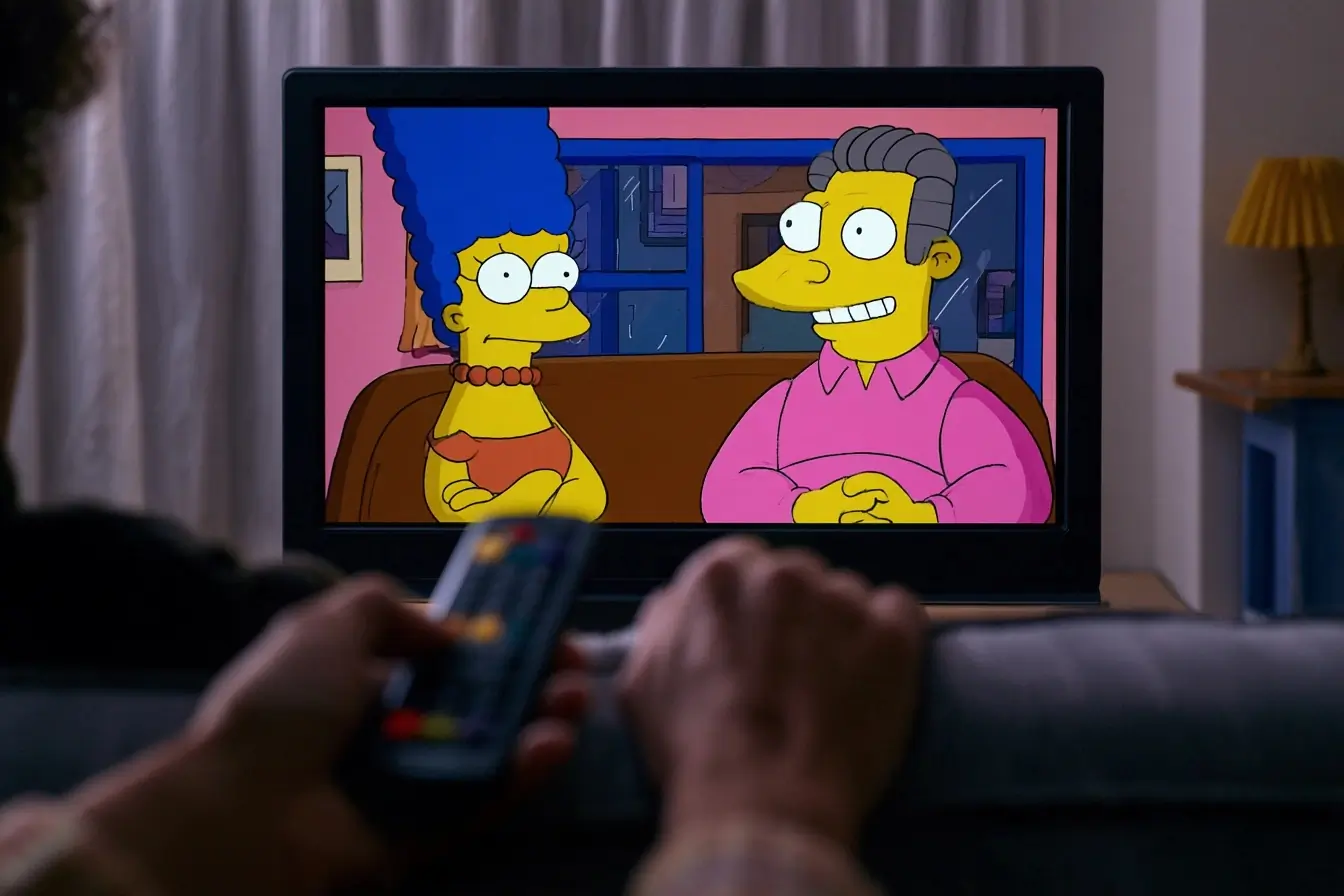 Téléviseur montrant Marge et Lenny